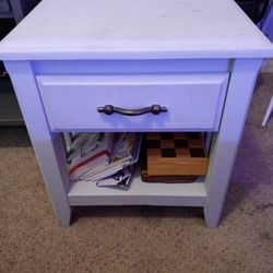 Super Cute Grey End Table (Not Purple)  :)