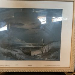 Even El Kneival Print Abandoned Signed. And Dated22x17 Excellent 1985