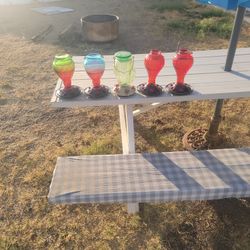 Have 5 Glass Hummingbird Feeders 