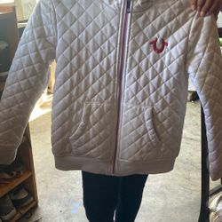 Kids True Religion Hot Pink And White Jacket