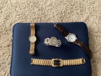 Vintage watches one with diamond stone ( Elgin) selling for sets needs new battery.