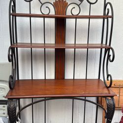 Coffee Table, Solid Wood With Metal Rails