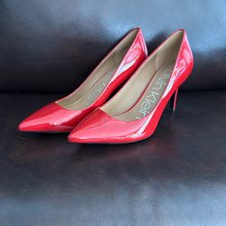 Red High Heels Calvin Klein Size 7