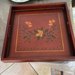 Hand Painted Wooden Tray