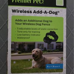 Premier Pet Wireless Add-A-Dog Collar  - GIF0016918 NIB 