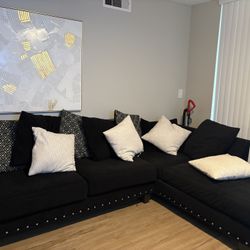 Black L Shape Sofa