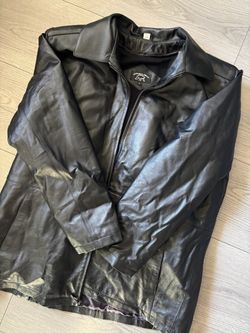 Vintage 90s Beverly Hills Polo Club Black Leather Jacket - Men's Large