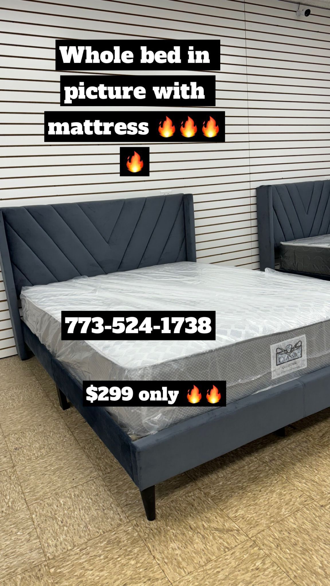 Queen Bed ποΈ Headboard With Frame And Mattress Set Included Brand New In Box π¦ Available In All Sizes Same Day Delivery π
