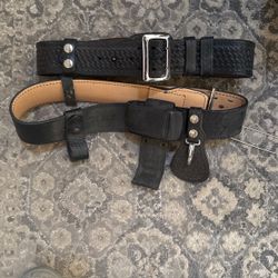 2 Leather Utility Belts 