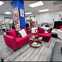 Mueble Para Sala Rojo Terciopelo ✨️