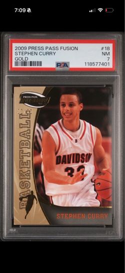 2009 Press Pass Fusion Gold /50 Stephen Curry #18 PSA 7 NM Rookie
