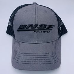 BNSF Railway UPS Peak 2021 BDA Mesh Back Trucker Hat Snapback Cap One Size Gray Black