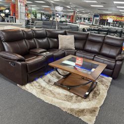 Gorgeous Reclining Sectional Led Lights Huge Liquidation Sale Only $999 Also Available In Black White And Grey