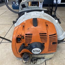 STIHL BR 350 Gas Powered Backpack Leaf Blower Landscape Pre Owned Tested Working 