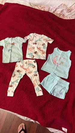 Toddler Girl Mermaid Clothing Bundle 5 Pieces size 12 mos