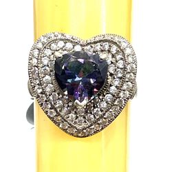 Sterling Thailand Mystic Topaz Ring Sz 10.5