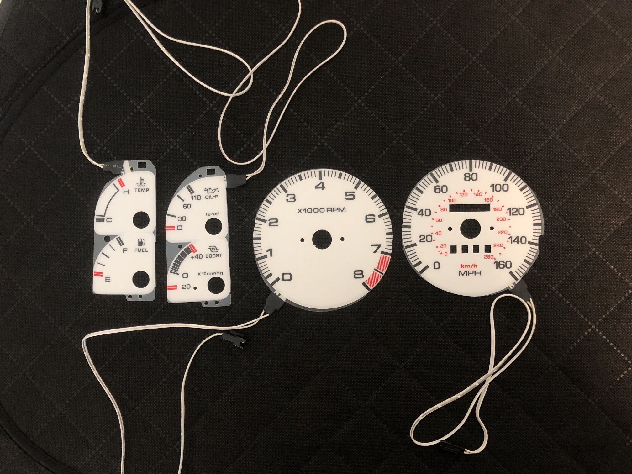 USR 86-88 Mazda RX7 Glow Gauges