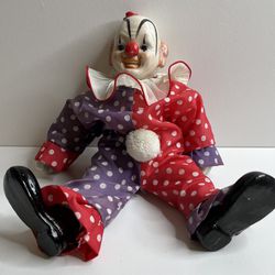 Vintage Clown Doll Porcelain Head, Hands & Feet