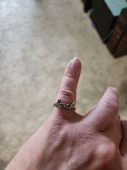 Authentic James Avery Sterling Silver "Pray" Ring - Size 11