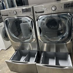 🌆💯LG Washer Jumbo Dryer Electric Steam Nice Set🌆💯