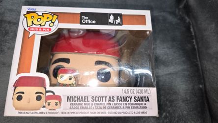 Funko Pop! Collectible Vinyl Figure Mug & Pin The Office Santa Michael