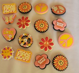 Happy, Love, Peace, Summer, Crocs Charms