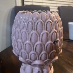 Pink Shabby Vase , 12 Inches Tall , No Drainage On The Bottom