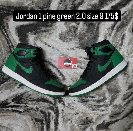 Jordan 1 Pine Green 2.0 Size 9