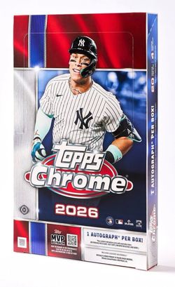 2026 topps chrome baseball hobby box - Factory Sealed