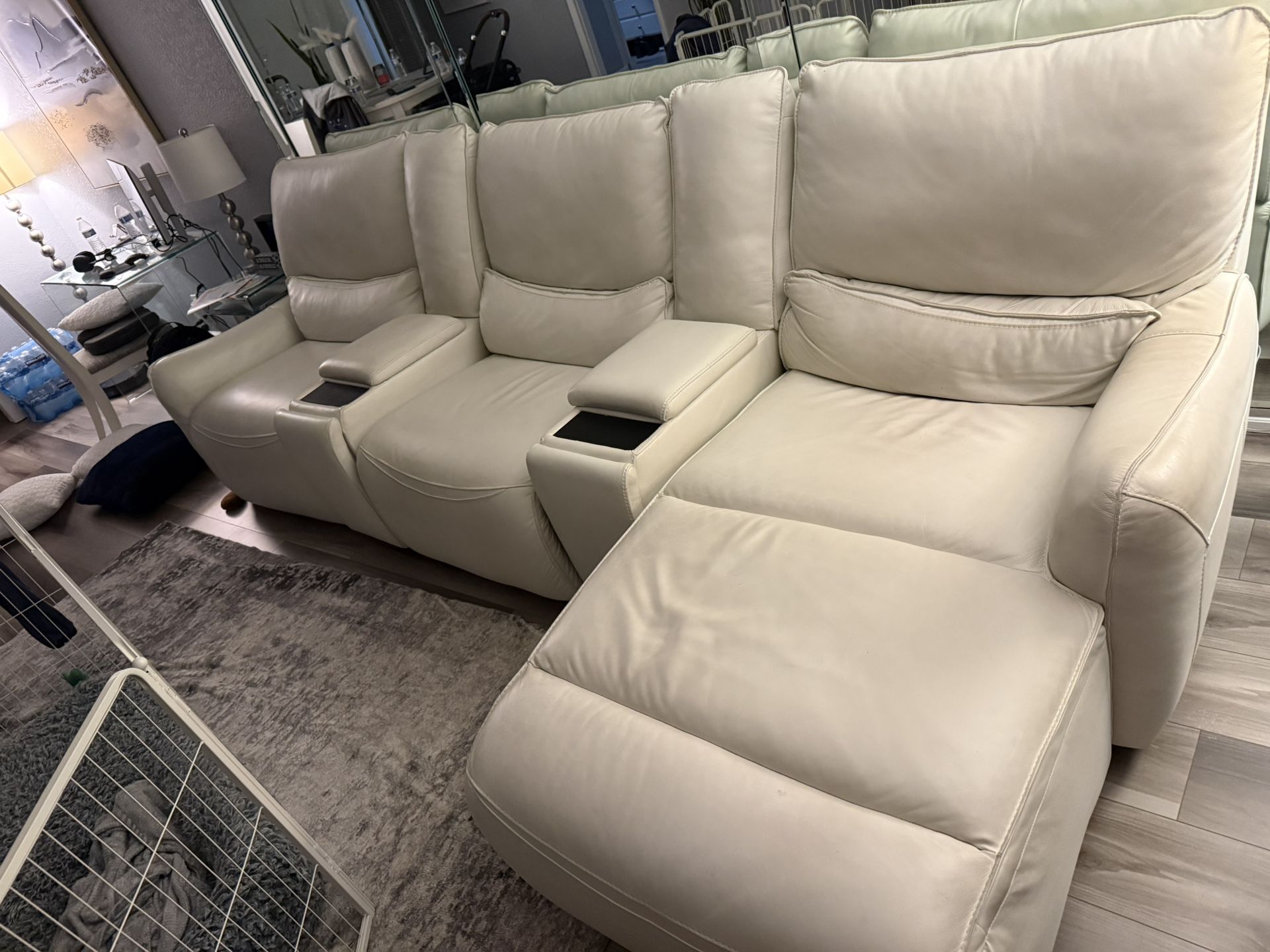 Leather Couch - Recliner / Chaise