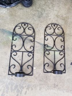 Wall mounted candle holders