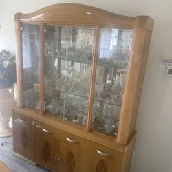 Teak Wood China Cabinet