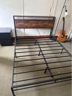 Bed frame and night stand