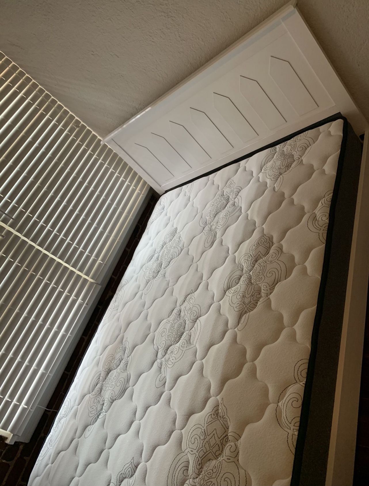 White Wooden Bed Frame 