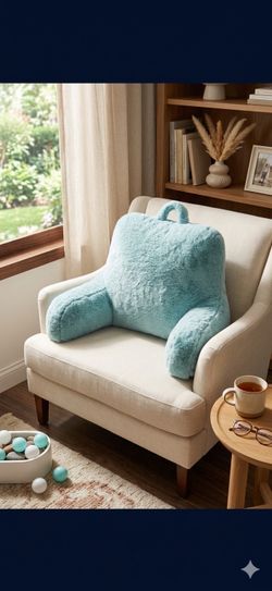 ComfortSpa Reading Pillow for Bed Adult Size, Back Rest Pillow with Arms, Pockets; Use as a Back Pillow for Bed Sitting Up for Bedrest or Relief from