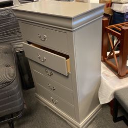 New Grey Chest 5 Drawers Must sell Can Deliver $200 