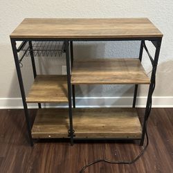 Vasagle Walnut Coffee Cart