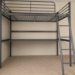 IKEA Twin Size SILVER METAL LOFT BED Disassembled Ready To Move