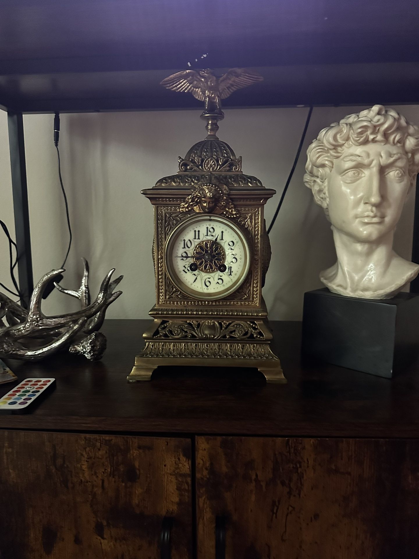 French Clock With Eagle 