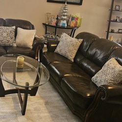 Leather Couch And Sofa Set