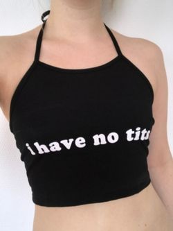 Large halter neck tie crop top