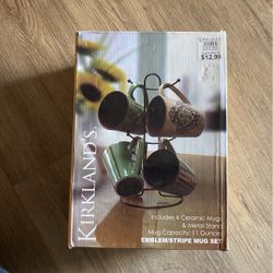 Ceramic Mugs With Metal Stand