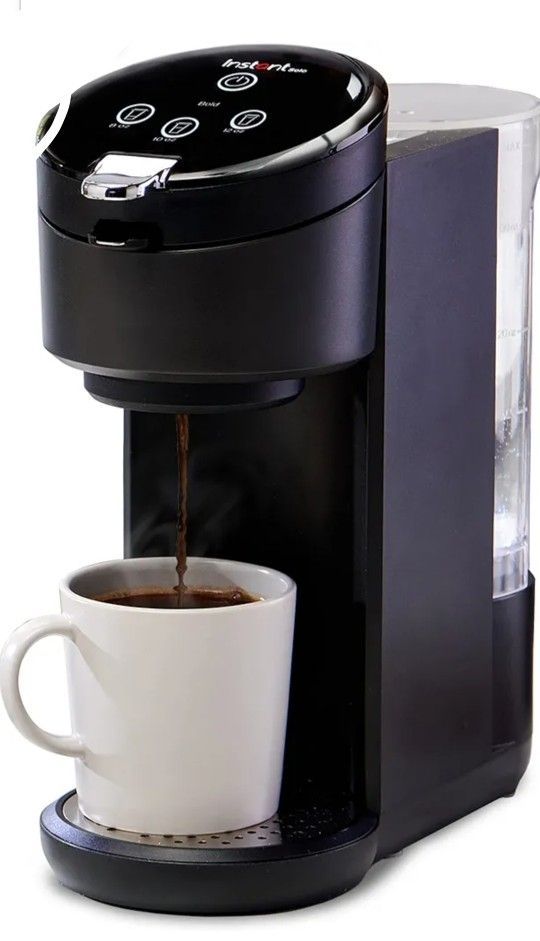 Instant Solo Single Serve Coffee Maker, From the Makers of Pot, K-Cup Pod Compatible Brewer, Includes Reusable & Bold Setting, Brew 8 to 12oz., 40oz. 