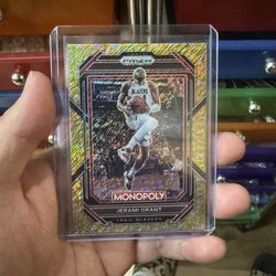 JERAMI GRANT - 2022-23 Prizm Monopoly /500 - Gold Money Shimmer #85 - BLAZERS