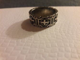 NEW STAINLESS STEEL CROSS RING