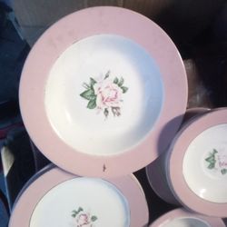 Lifetime China Company Pink Rose Dish Set