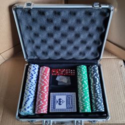 Poker Set With Travel Carrying Case