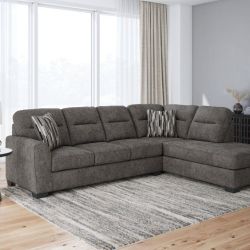 BRAND NEW Olten Gray 2-Piece Sectional Sofa Couch w/ Chaise - Can Deliver!