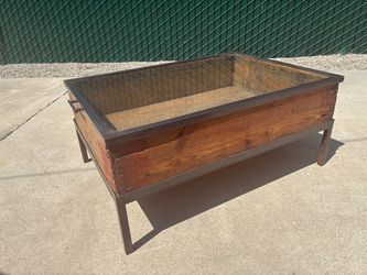 Vintage farm crate coffee table