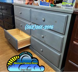 Grey six drawer pinewood cajonera Comoda mueble chest Nuevo